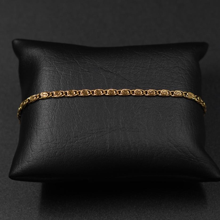 TOBILLERA CARACOL DORADA ACERO INOXIDABL